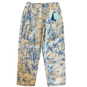 Rachel Comey Jean Chambray Marble Blue White Blue Long Pants Womens Size 12